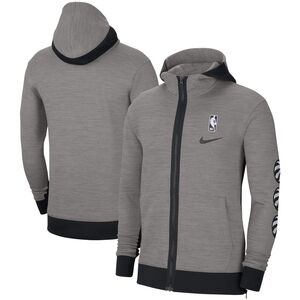 Raptors Official NBA Nike Men's Gray and Black Zip-Up Jacket